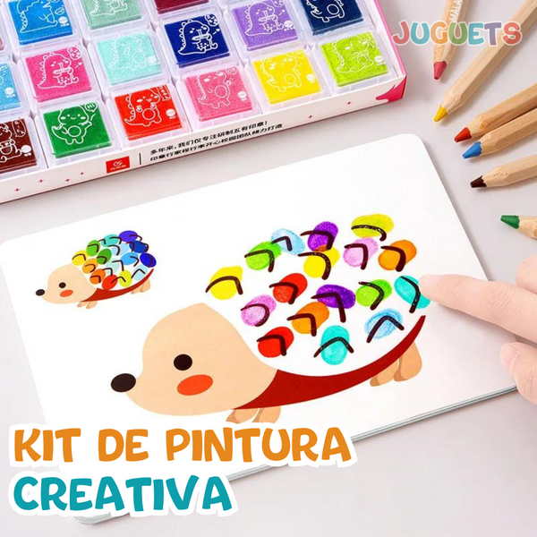 Kit de pintura creativa + tarjetas de pintura (no tóxico y lavable)